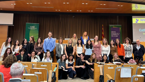 Foto de grup dels guanyadors dels TFG premiats.